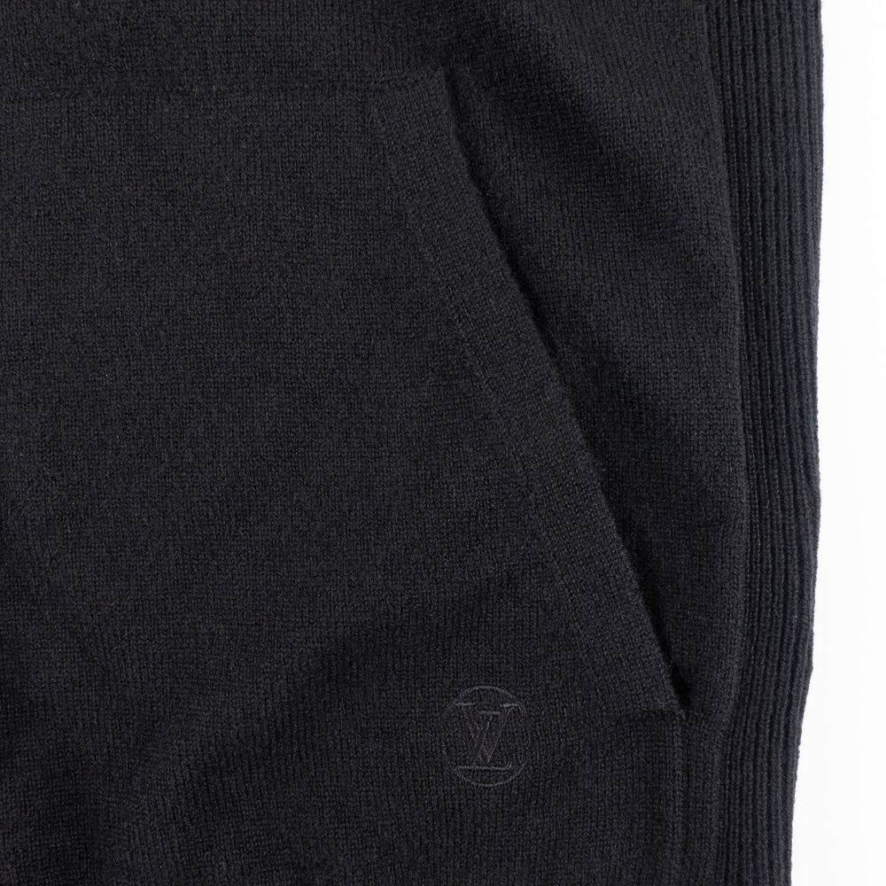 Exclusive Louis Vuitton Cashmere Zip-Up Hoodie Men's Small Black - Picture 4 of 13